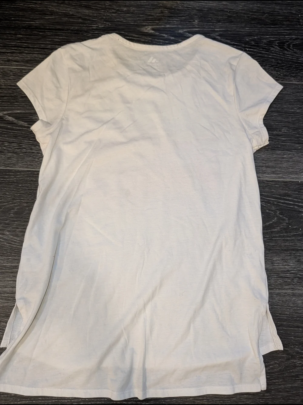 Adidas Kids' White Logo Tee with Pink and Black Graphic